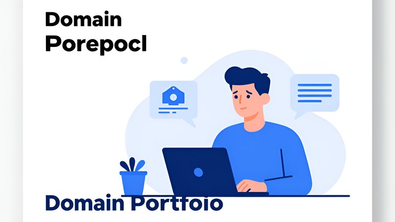 Современная концептуальная иллюстрация к стратегии управления портфелем корпоративных доменов компаний в 2026 году